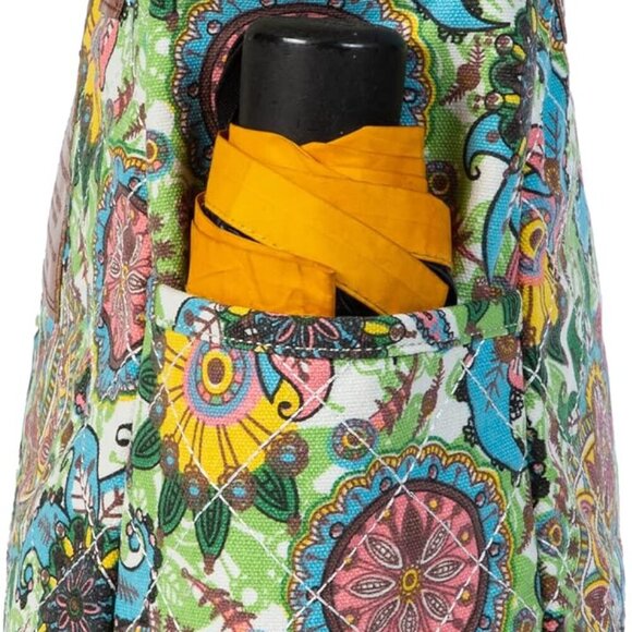 Women Canvas Tote Bag, Zipper Casual Tote's Handbag Large Capacity Shoulder Bag - Picture 4 of 7